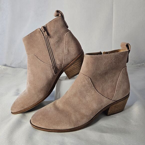 SOLE SOCIETY Pink Leather Booties Sz 6.5m Vixen - Picture 2 of 4